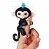 Интерактивная ручная обезьянка Fingerlings WowWee – Финн, черная, 12 см.  - миниатюра №1